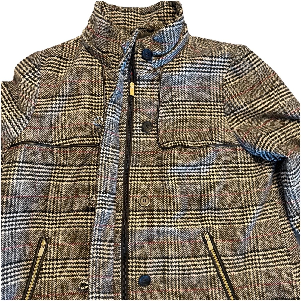 d.e.t.a.i.l.s INTL Women's Sz XXL Plaid Wool Blend Overcoat Lined Zip Pockets - Picture 12 of 14